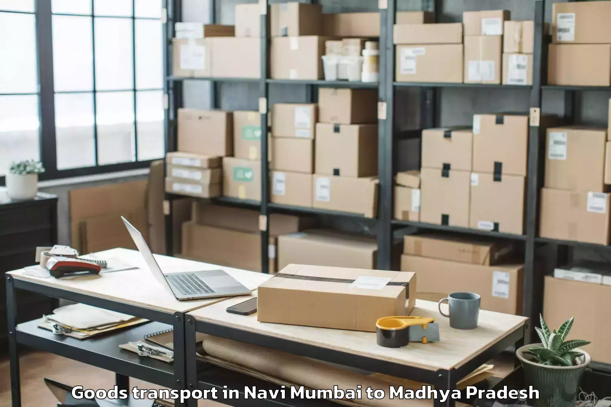 Book Your Navi Mumbai to Khilchipur Goods Transport Today